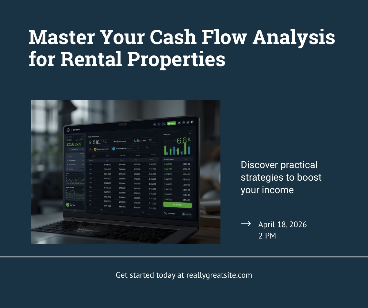 Rental property cash flow calculator deal scenario spreadsheet