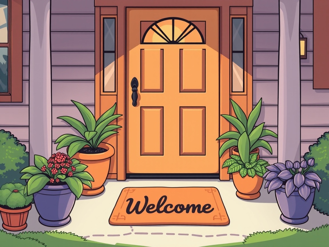 A welcoming front door with a 