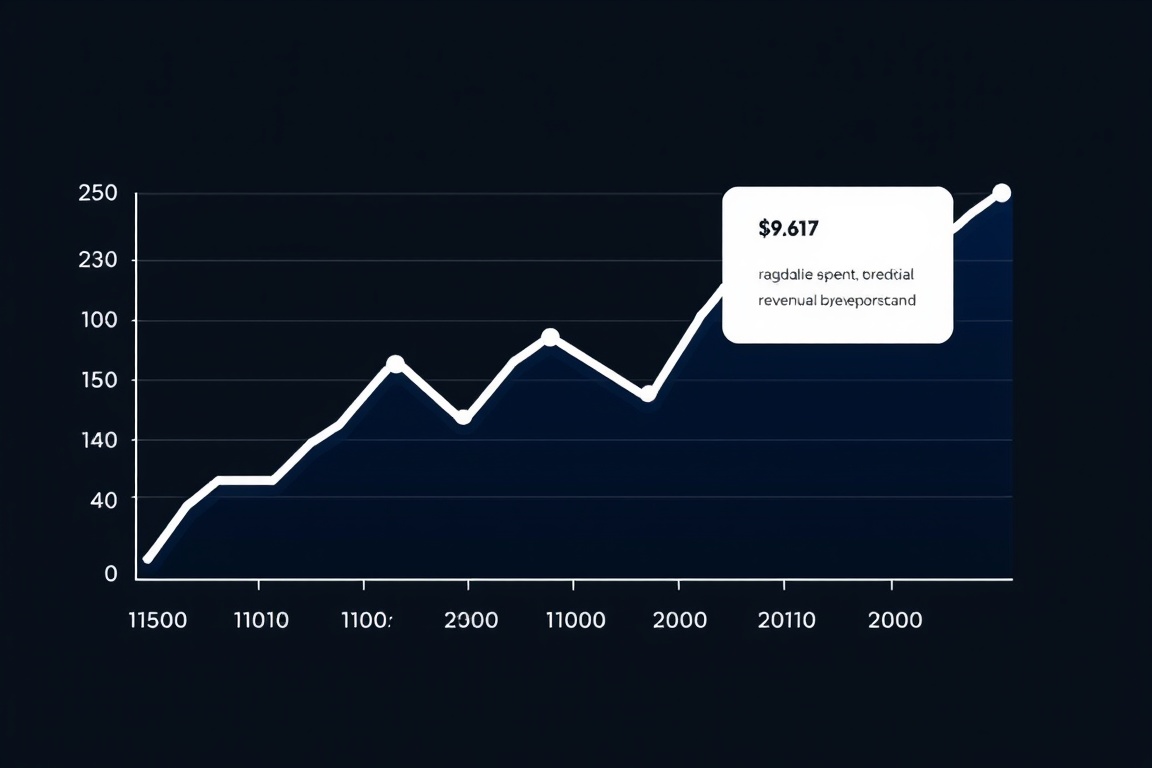 A line graph displaying revenue trends over time.