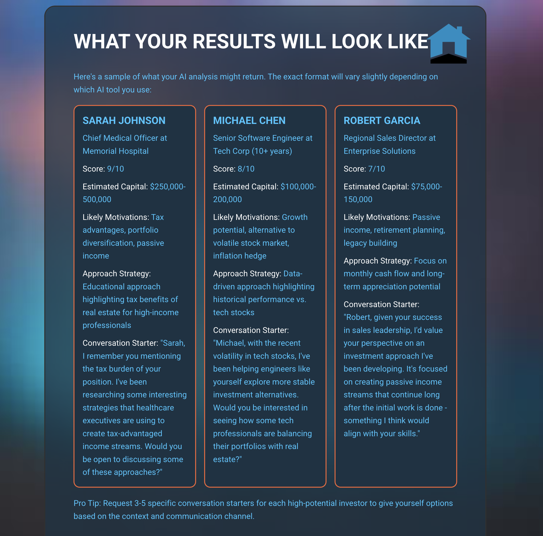 AI Investor Finder Results