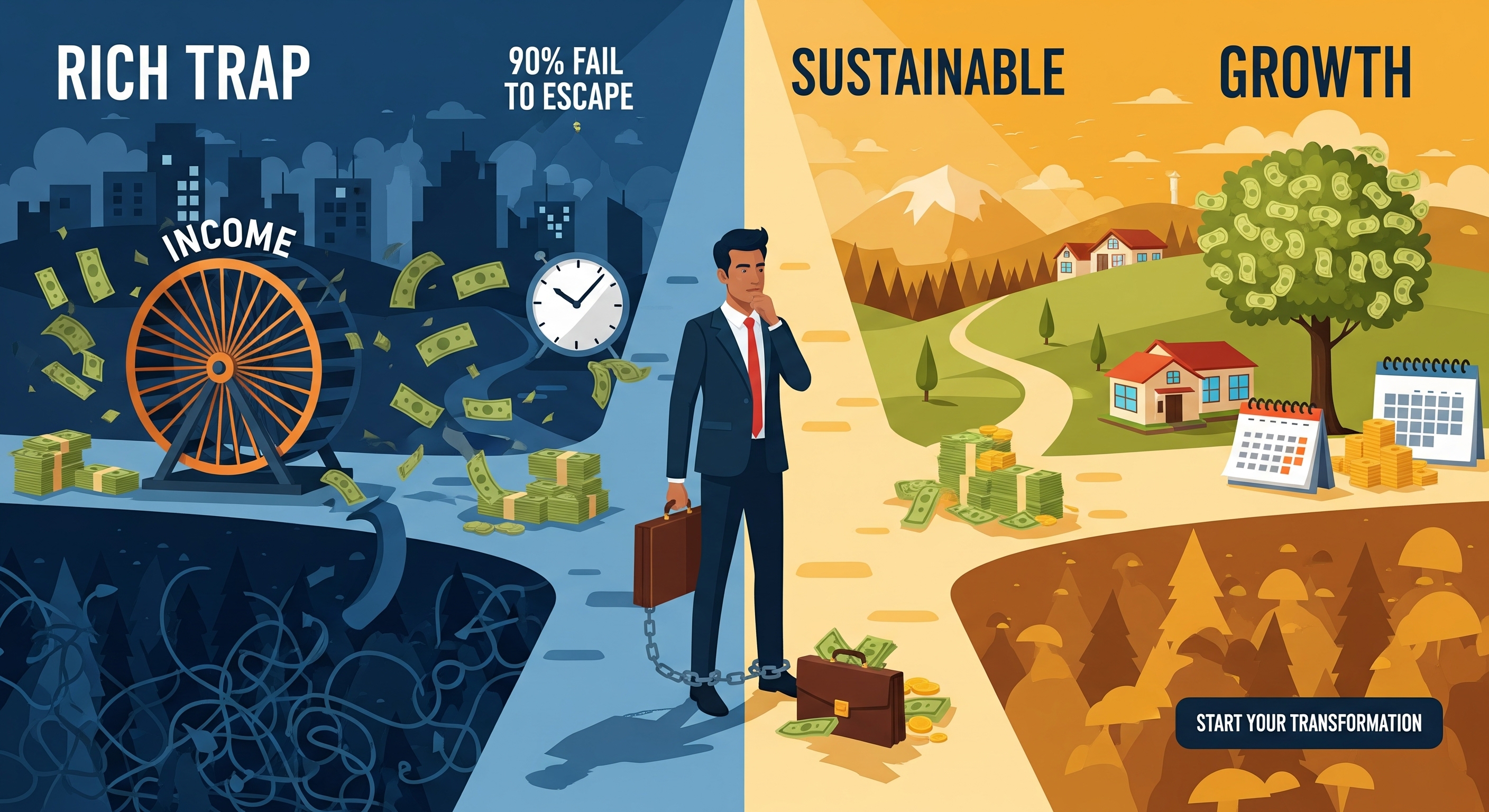The Transformation Trap: Why 90% of "Rich" People Never Become Wealthy